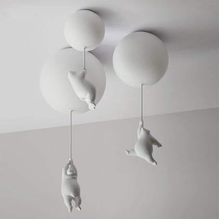 Teddy Bears Holding Balloons Ceiling Light | Kids Room Nursery Light-GraffitiWallArts