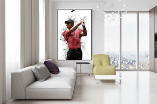 Tiger woods Golf Champion Canvas Wall Art-Golf Wall Art