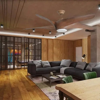 Vintage Brown Ceiling Fan 60 Inch with Remote Control & LED Light-GraffitiWallArts