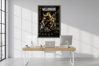 Wall Street Millionaire Abstract Forex Bull Canvas Wall Art