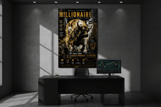 Wall Street Millionaire Bull Trading Canvas Wall Art