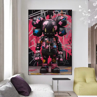 Pink Blossom KAWS Street Art Canvas