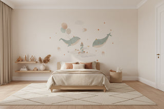 Watercolour Ocean Animal Wall Stickers for Kids-GraffitiWallArts