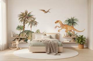 Watercolour Triceratops Dinosaur Wall Sticker for Kids-GraffitiWallArts