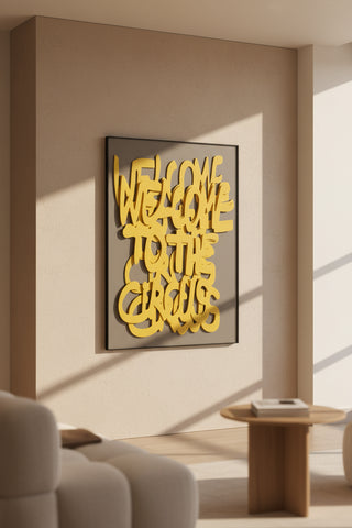 Welcome to the Circus 3d Wooden Wall Art-3D Art