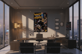 Winners Focus On Winning Wall Street Millionaire Canvas Wall Art-GraffitiWallArts