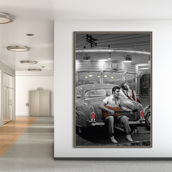 Let's Ride Together: Elvis and Marilyn Canvas Wall Art