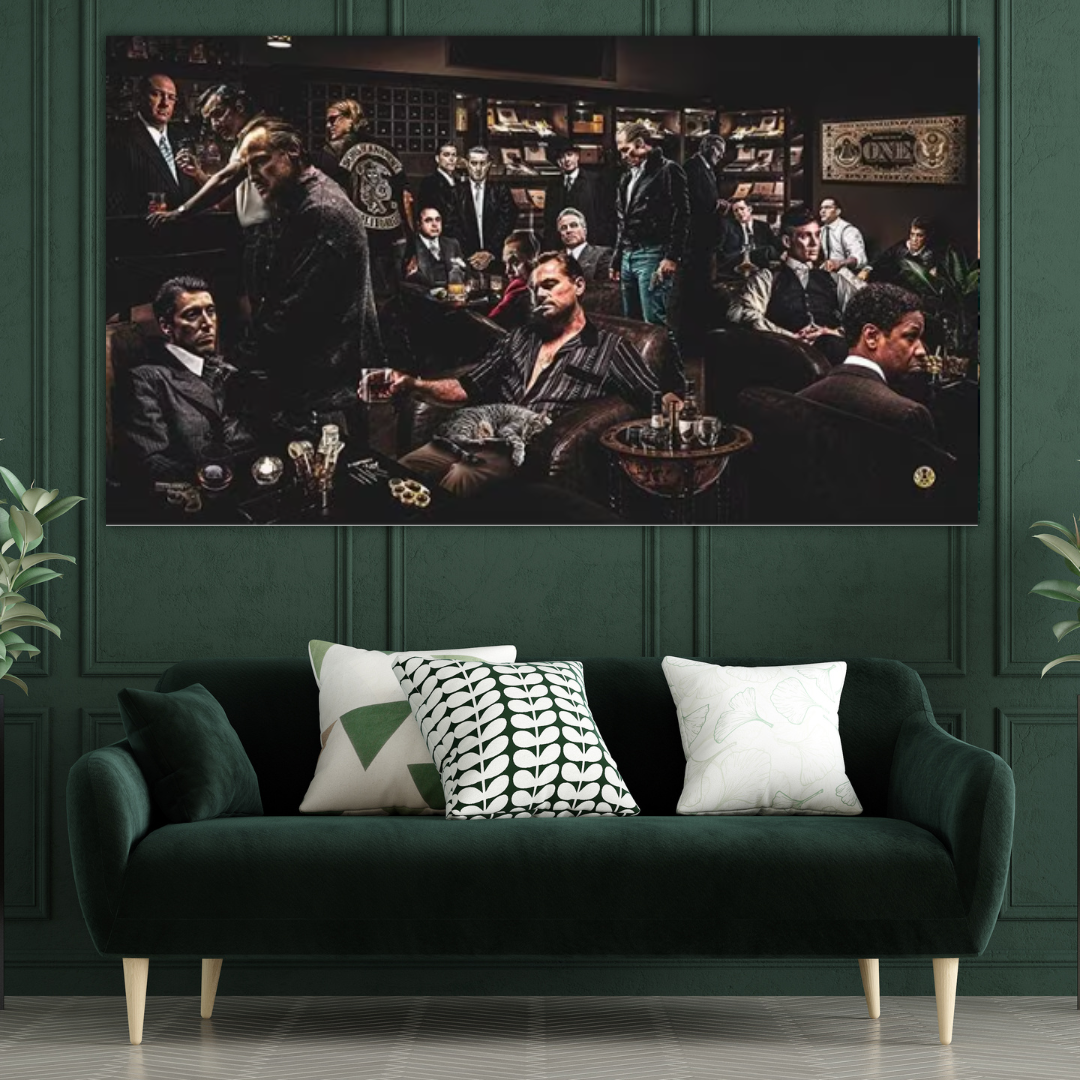 Godfather Scarface Character Wall Art: Movie Enthusiasts