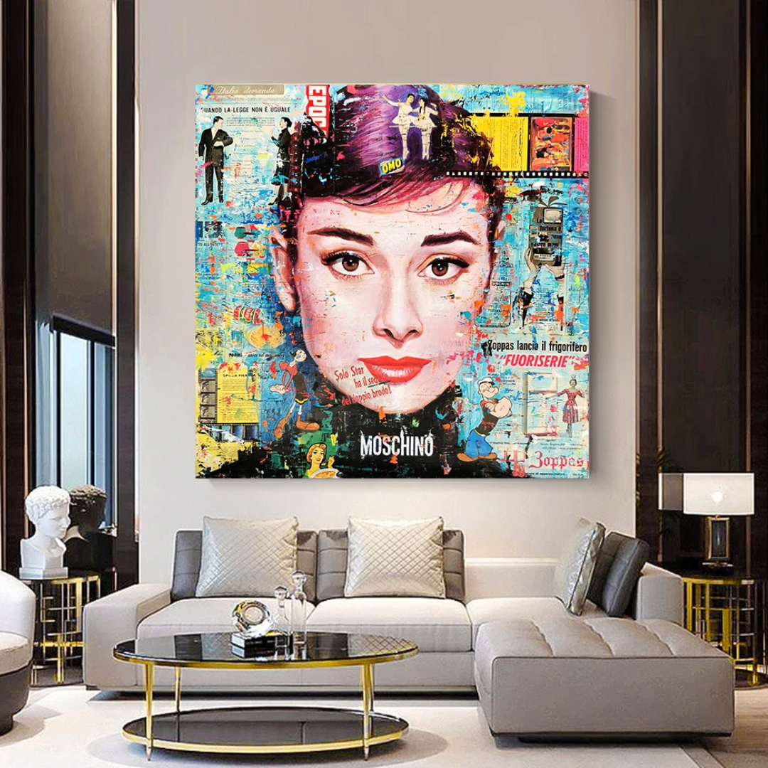 Audrey Hepburn Canvas Wall Art: Exquisite Home Décor