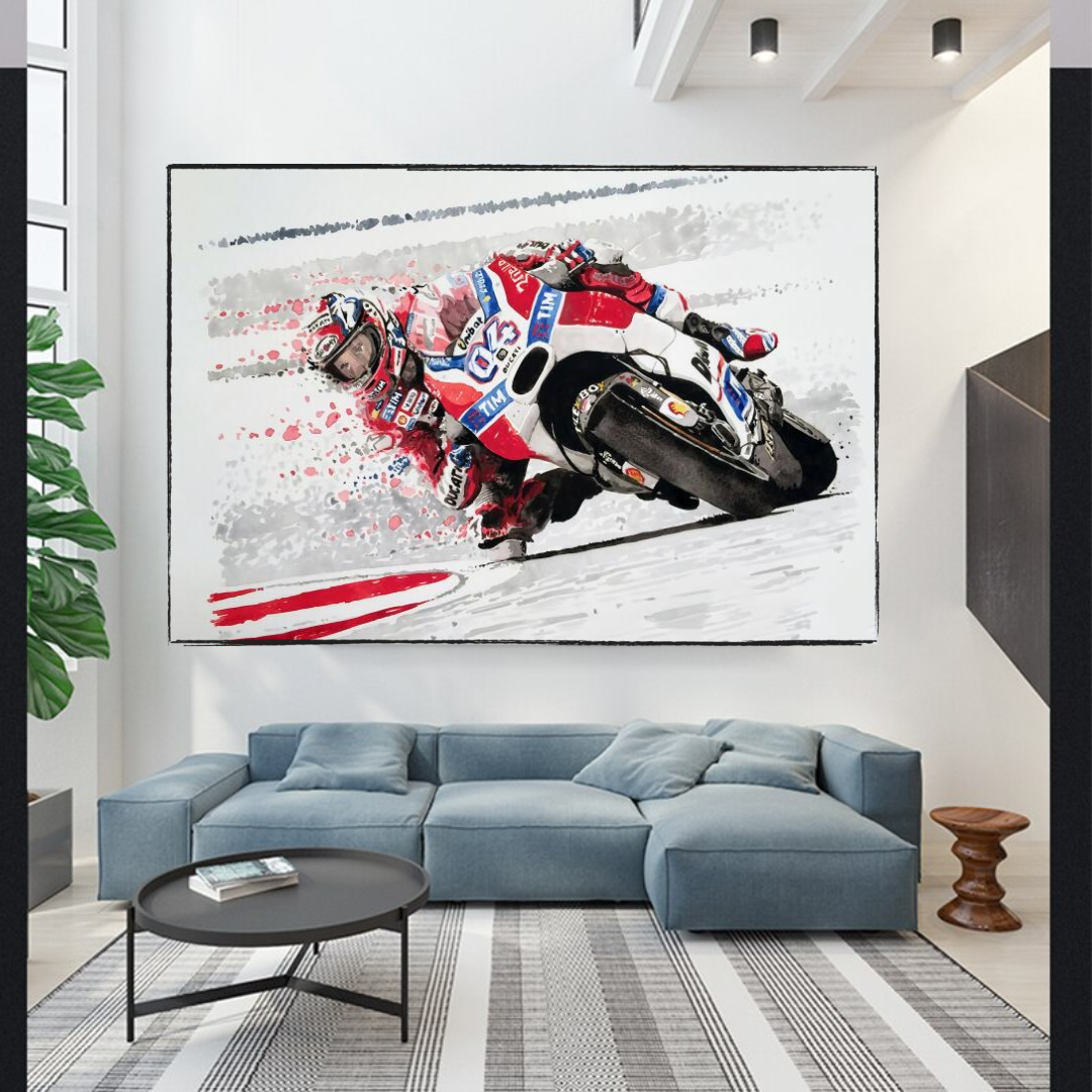 Motorbike Racing Grandprix Canvas Wall Art