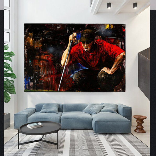 Tiger woods Golf Champion Canvas Wall Art