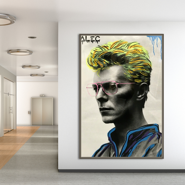 David Bowie Singer by Alec Canvas Wall Art