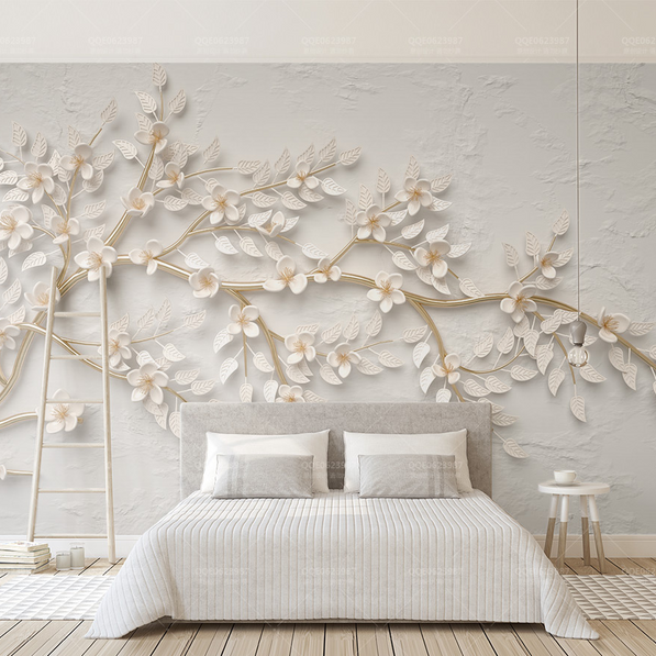 3D Tree Bended Branches Wallpaper Murals