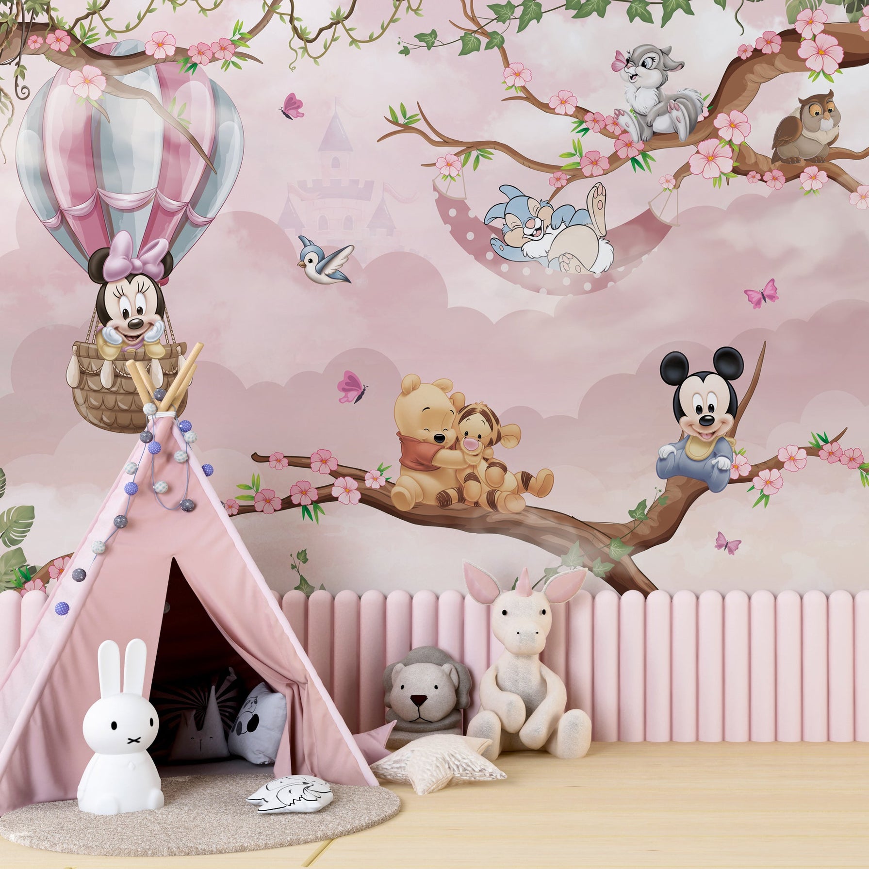 Minnie and Honeypoo Wallpaper Mural: Transform Your Space