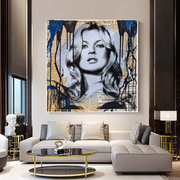 Kate Moss Canvas Wall Art: Banksy-inspired home decor