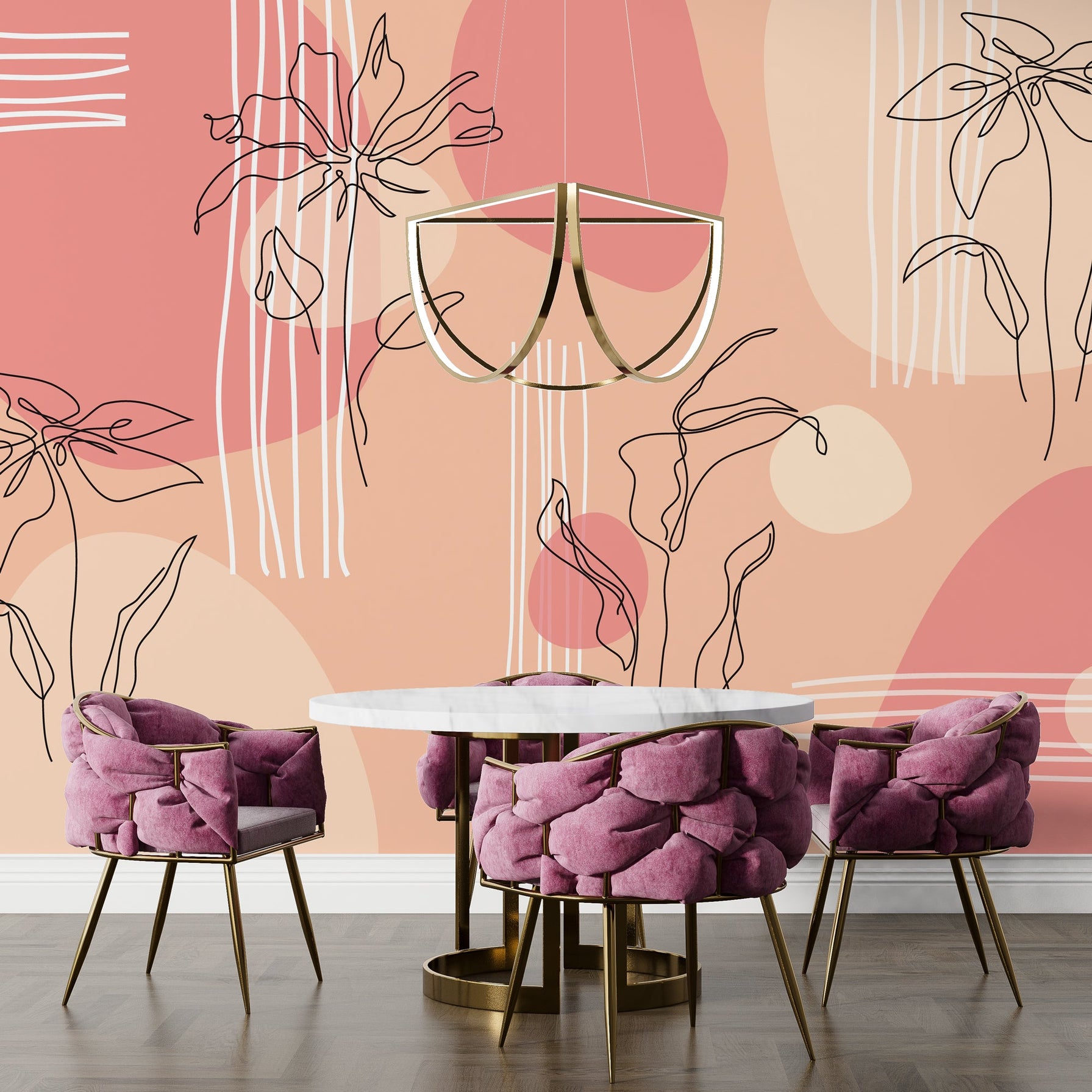 Matisse Line Art Wallpaper Mural: Exquisite Designs