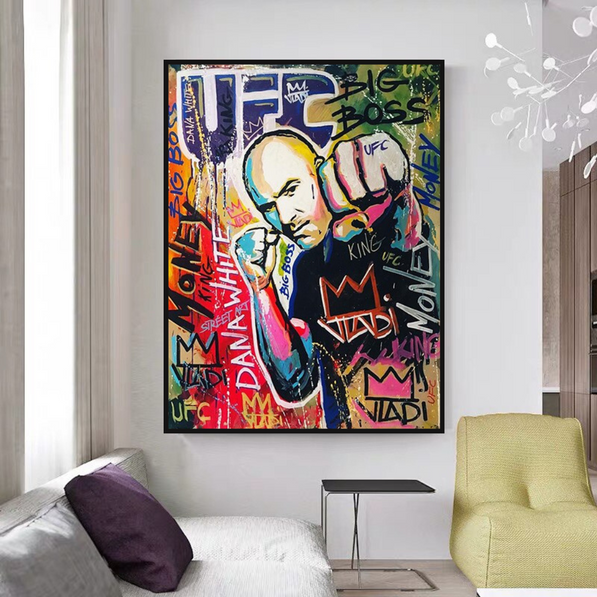 UFC Fighting Boxer Canvas Wall Art