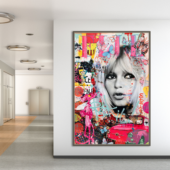 Brigitte Bardot Beauty Queen Canvas Wall Art