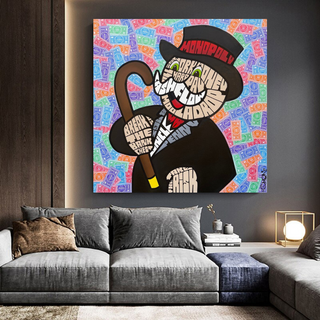 Alec Monopoly Graffiti Money Man Canvas Wall Art-Wall Posters