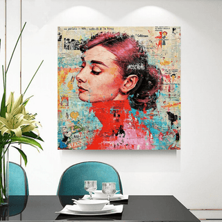 Audrey Hepburn Canvas Wall Art: Unique and Captivating-Audrey Art