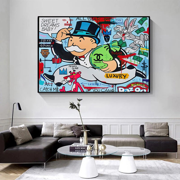 Sweet Dreams Baby - Mr Monopoly Canvas Wall Art