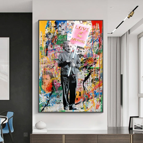 Modern Banksy Artwork Abstract Portrait Canvas Paintings on The Wall Art Posters and Prints Painting Pictures for Home Cuadros