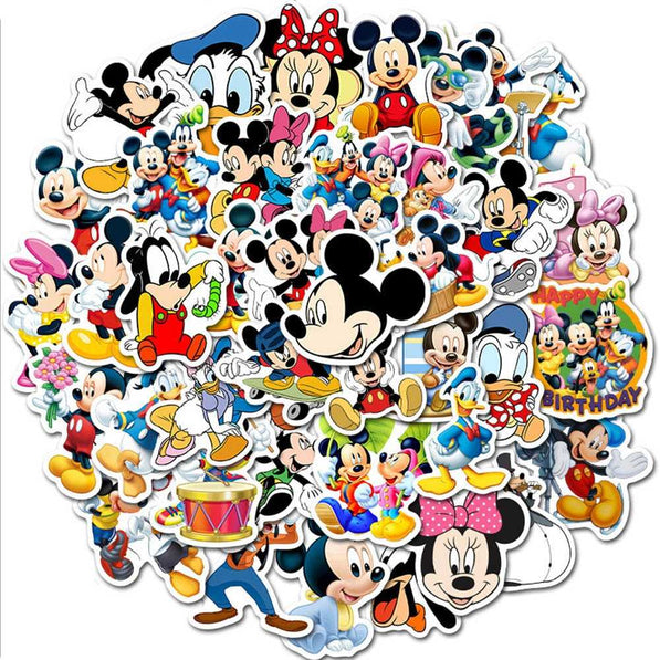 Cute Disney Mickey  Donald Sticker Pack - Waterproof Famous Bundle - GraffitiWallArt