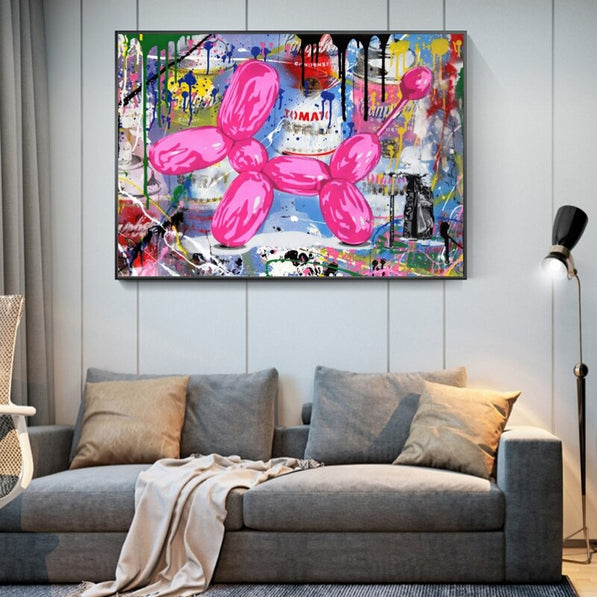 Abstract Cartoon Style Oil Paintings on Canvas Pop Street Art Posters and Prints Wall Pictures for Modern Home Living Room Decor