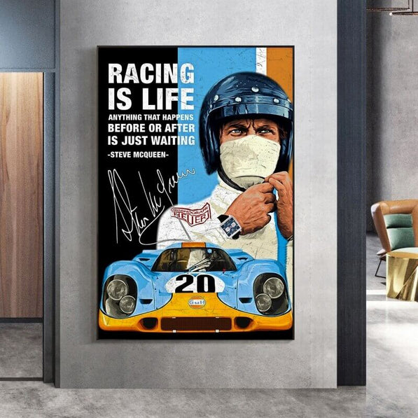 24 Hours of Le Mans Racing Formula Canvas Wall Hanging Art