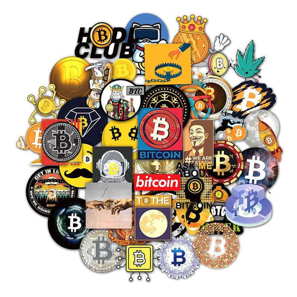 Bitcoin Dogecoin Stickers Pack | Famous Bundle Stickers | Waterproof Bundle Stickers
