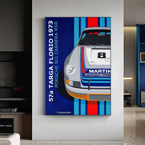 Racing Cars Carrera RSR Le Mans 24 Hours Canvas Wall Art