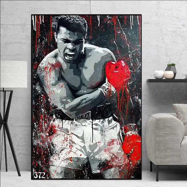 Graffiti Muhammad Ali Boxing King Sports Posters Prints Abstract Canvas Painting Wall Picture for Living Room Home Wall Cuadros