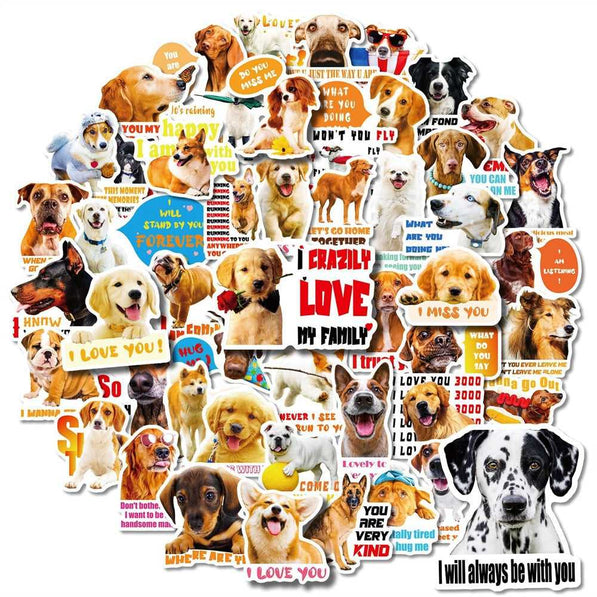 Cute Realistic Dog Stickers Pack | Famous Bundle Stickers | Waterproof Bundle Stickers