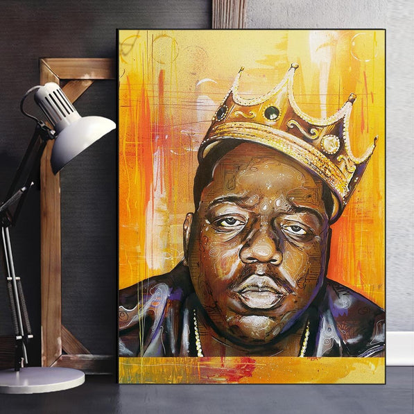 Famous Rapper Singer B.I.G Biggie Smalls Poster Canvas Wall Art