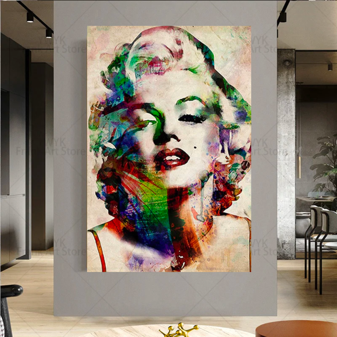 Water Colours - Marilyn Monroe Canvas Wall Art