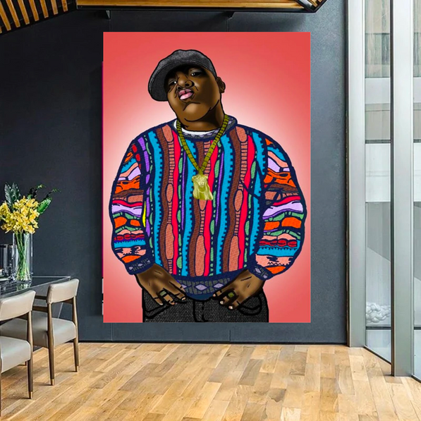 Biggie Smalls The Notorious B.I.G. Singer Canvas Wall Art