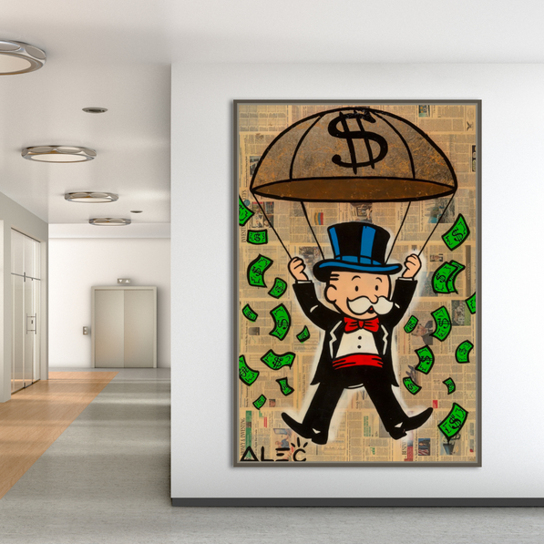 Money Rain Millionaire - Alec Monopoly Wall Art