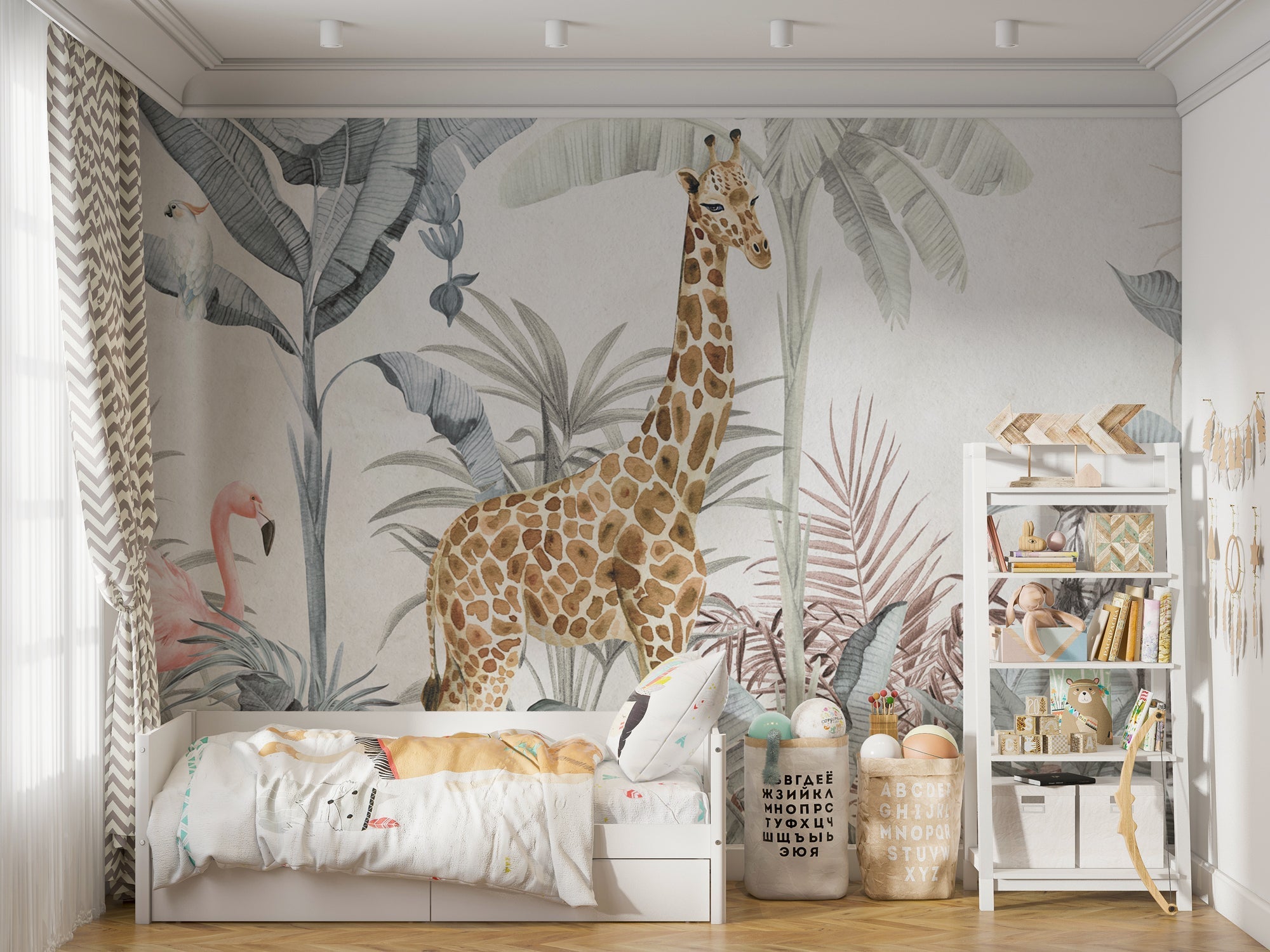 Jungle Safari Animals - Kids Room Wallpaper Mural