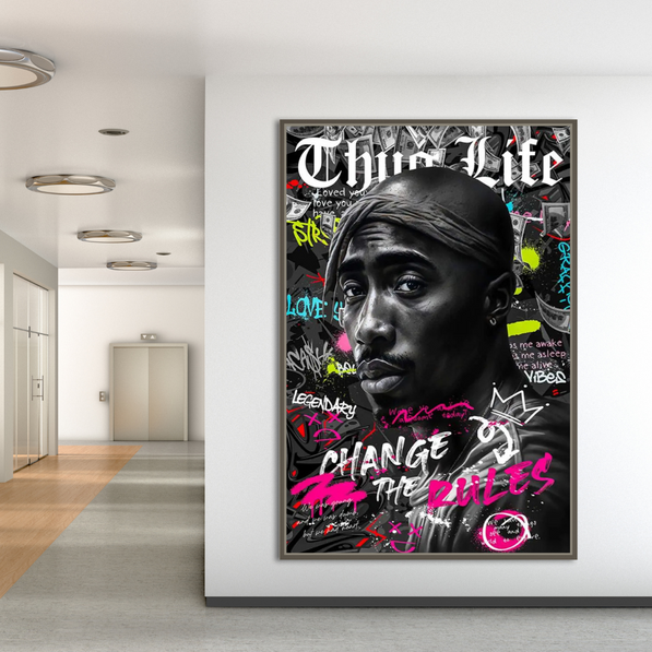 TuPac Thug Life Canvas Wall Art - Authentic and Bold