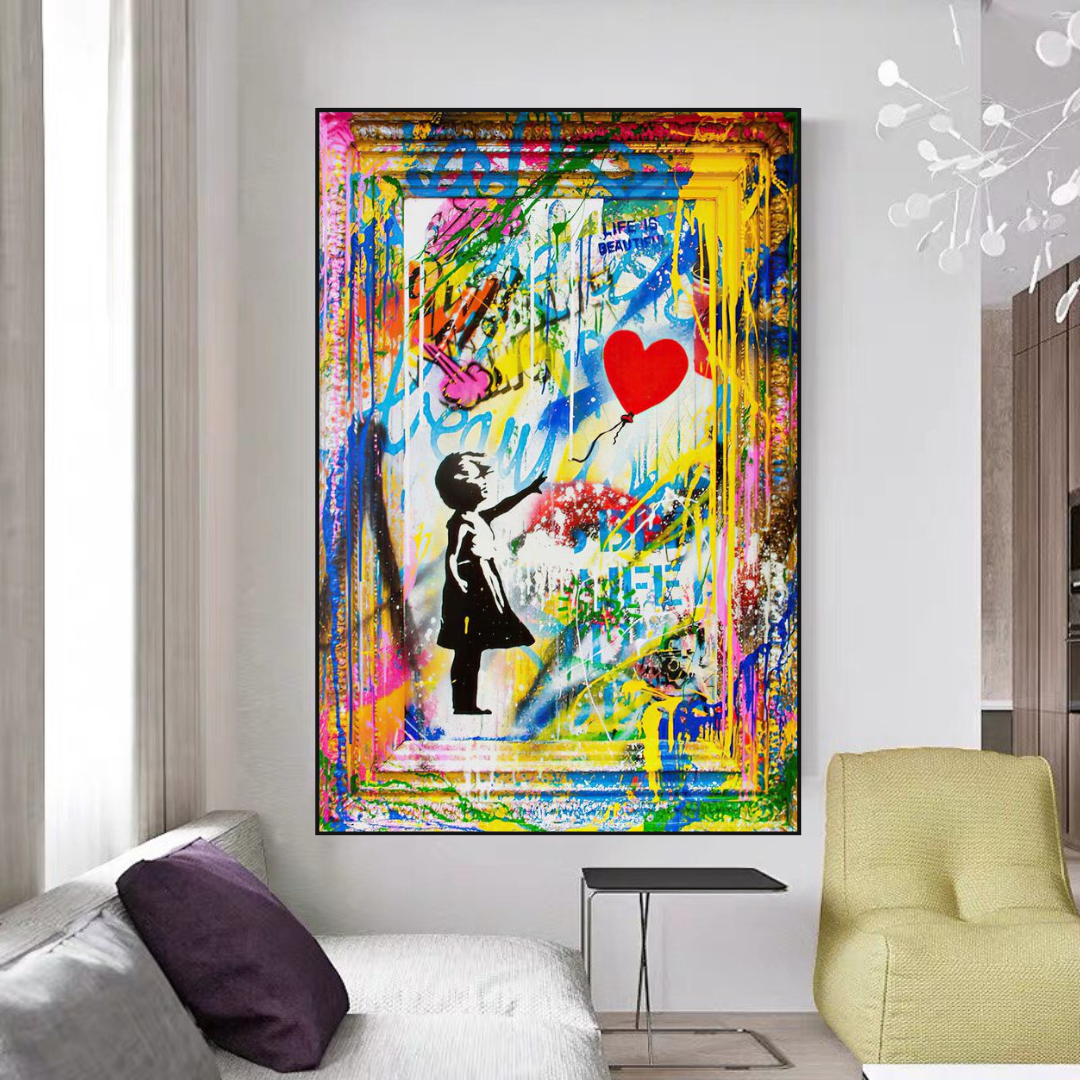 Banksy "Life is Beautiful" Wall Art - Add a Touch of Street Art to Your Home Decor
