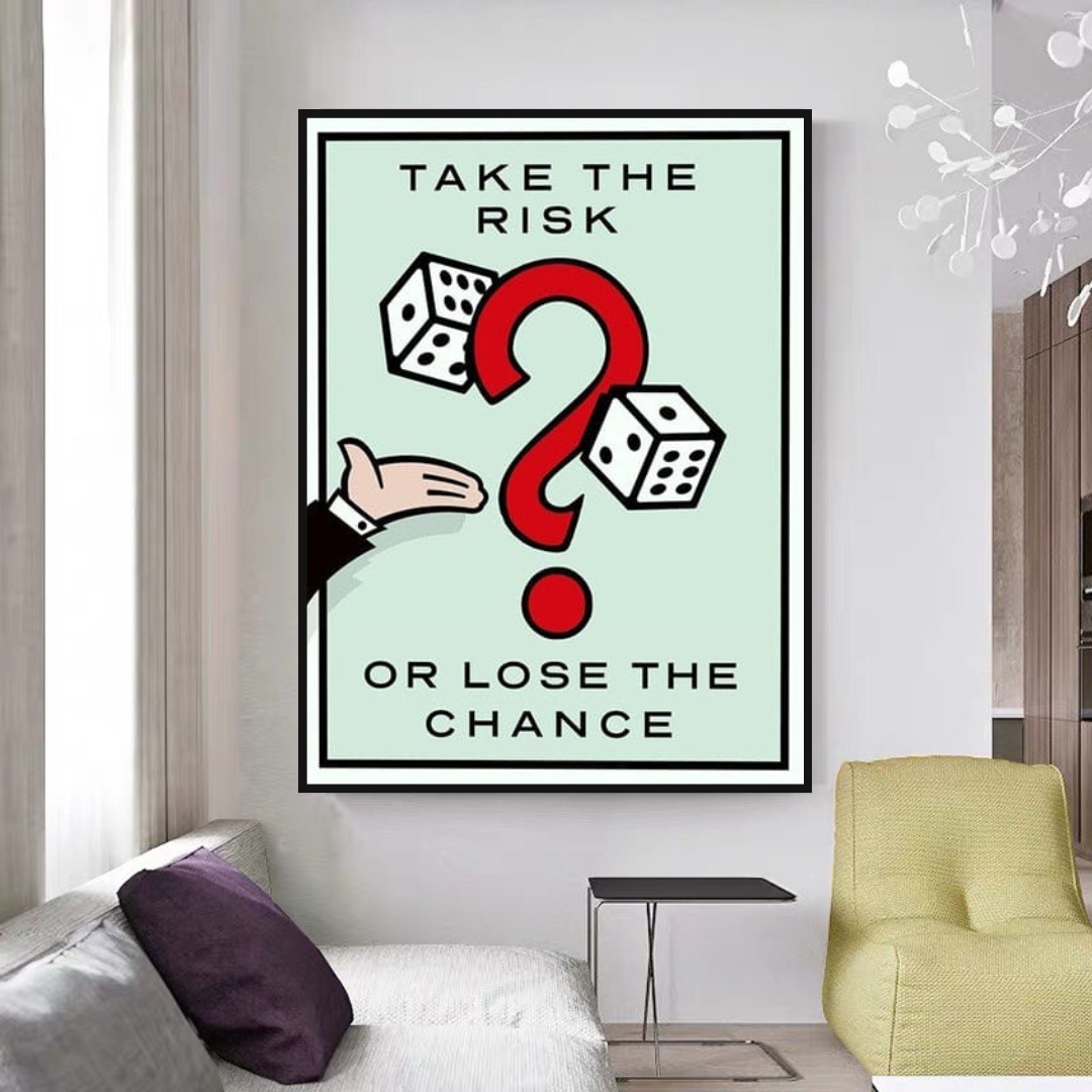Monopoly Canvas Wall Art: Take the Risk Game Enthusiasts