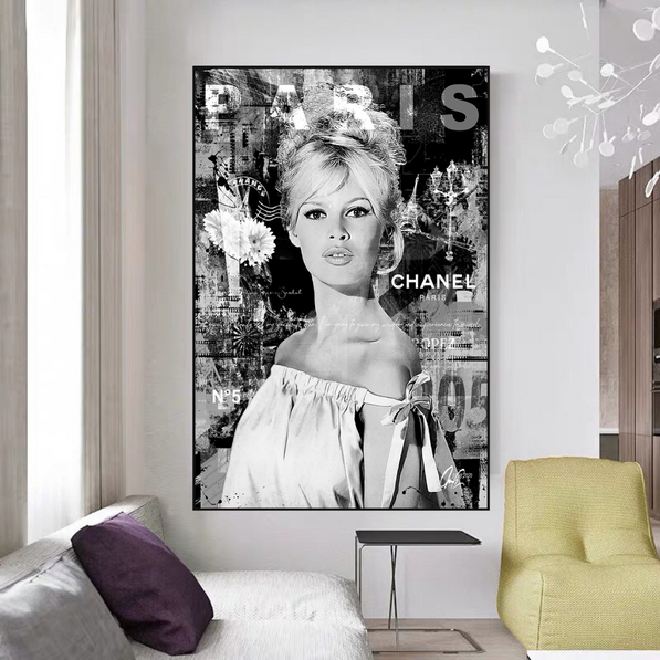 Brigitte Bardot Canvas Wall Art: Captivating and Timeless