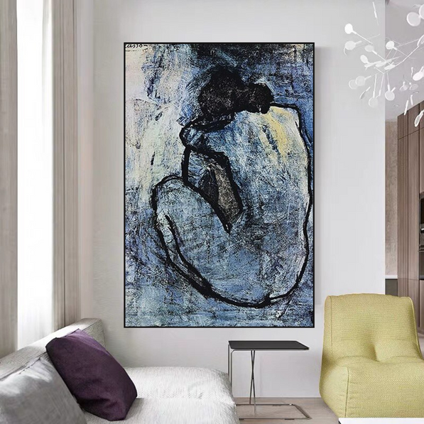 Picasso Blue Nude Lady Canvas Wall Art