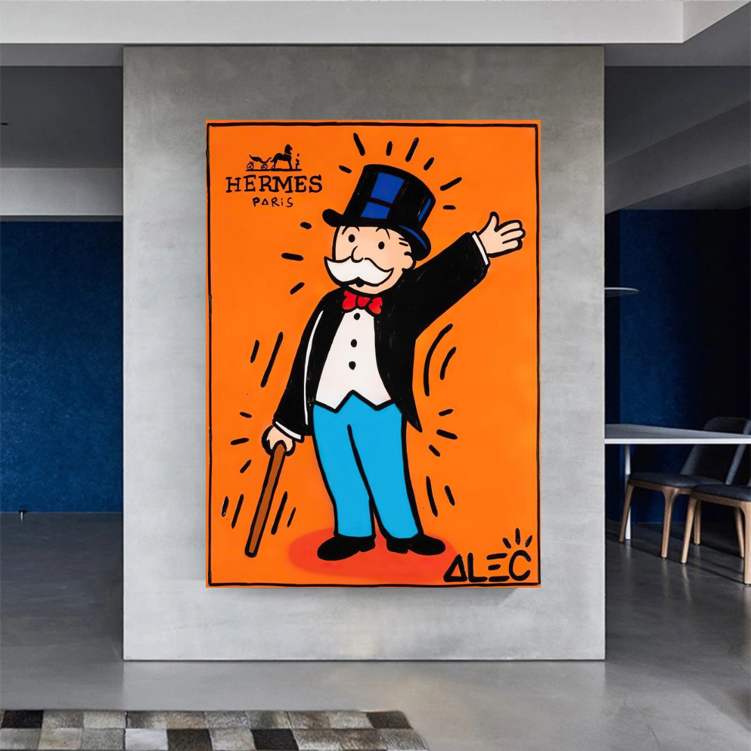 Alec Monopoly Hermes Art Canvas Print