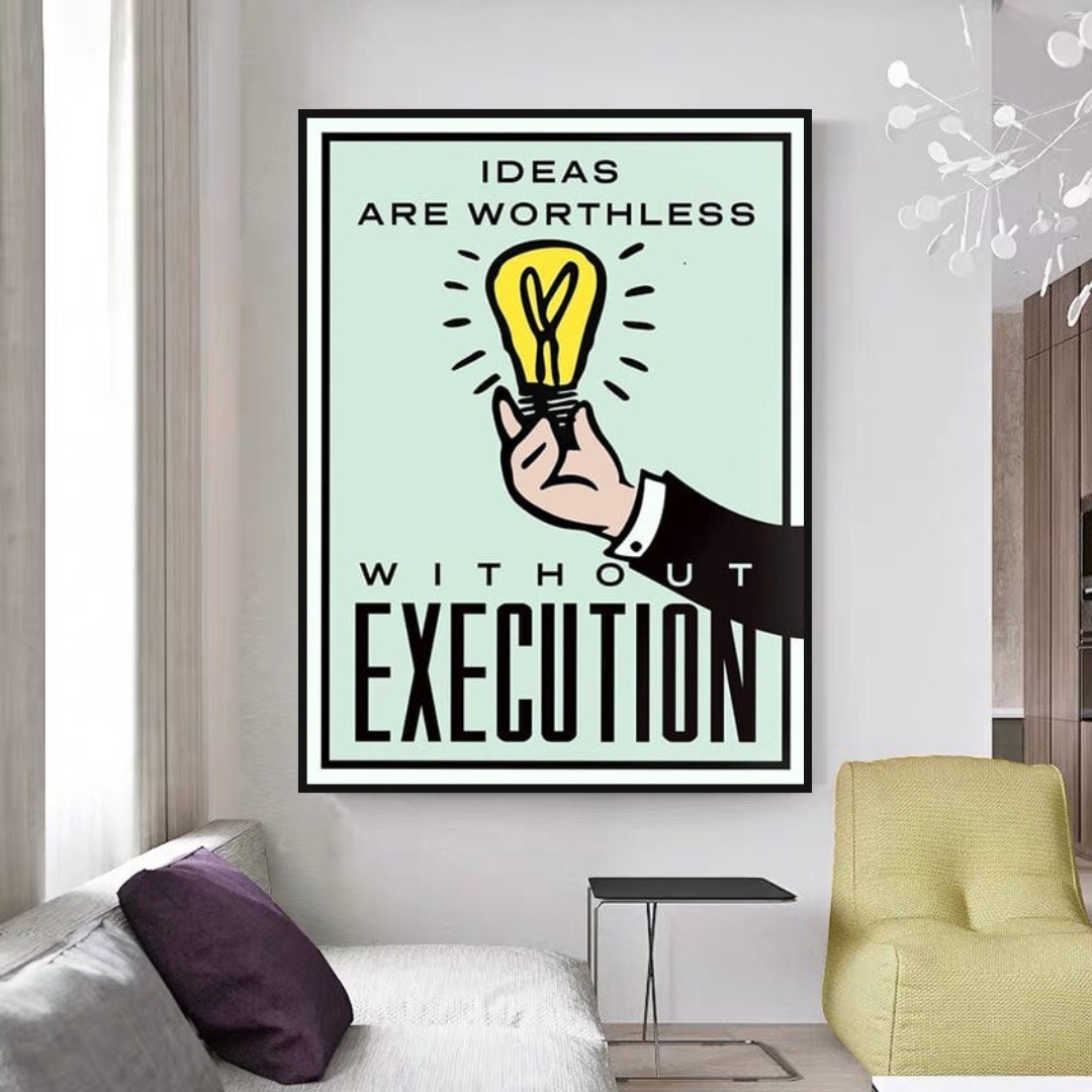 Monopoly Ideas are worthless Card Canvas Wall Art
