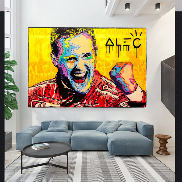 Alec Monopolys Schumacher's Racer Formula One Legend Canvas Wall Art