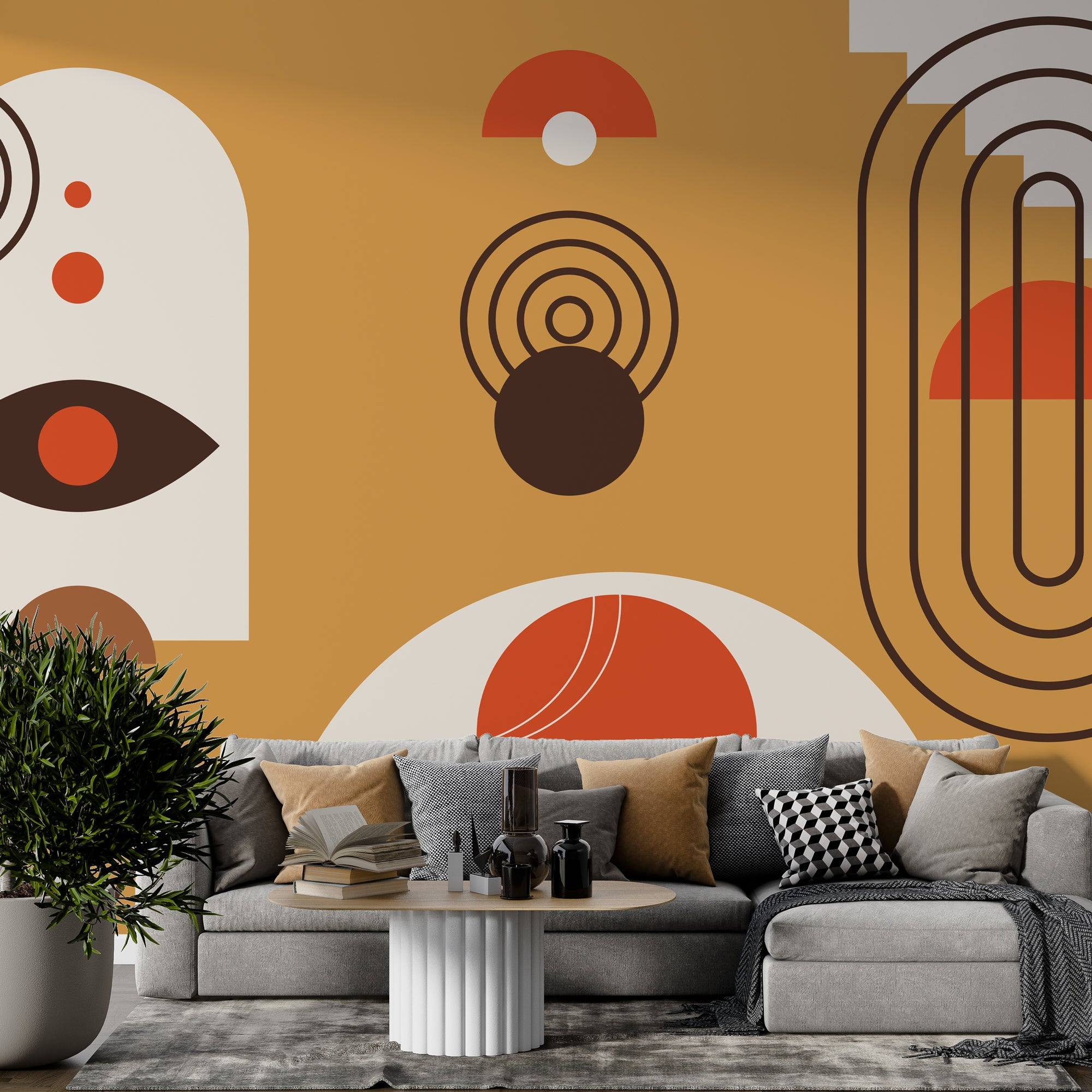 Boho Circle Wallpaper Mural - Transform Your Space!