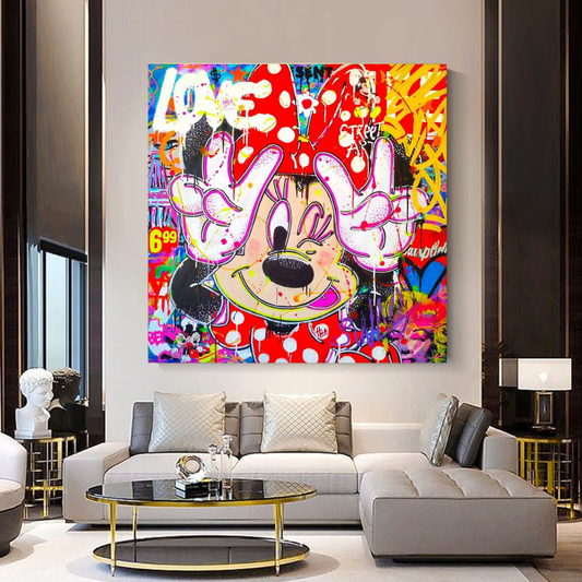 Disney Mickey Love Canvas Wall Art