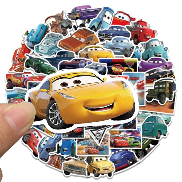 Disney Cartoon Cars Stickers Pack | Famous Bundle Stickers | Waterproof Bundle Stickers