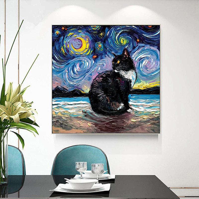 Van Gogh's Cats Reproduction Canvas Wall Art